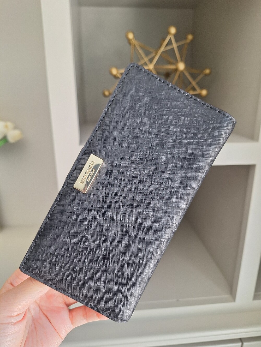 NWT KATE SPADE NEW YORK SAFFIANO WALLET NEWBURY LANE STACY BLACK